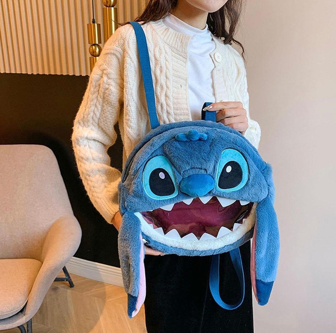 Miniatura 5 de MORRAL MALETA CARA STITCH FELPA ESCOLAR